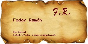 Fodor Ramón névjegykártya