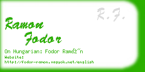ramon fodor business card